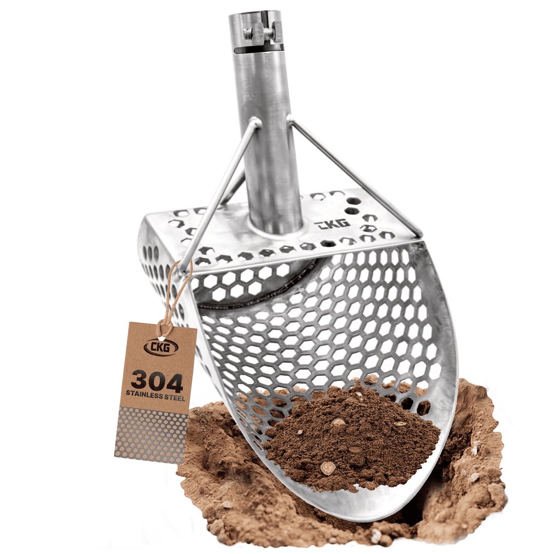 CKG 9x6 Stainless Steel Sand Scoop - best budget sand scoop for metal detecting