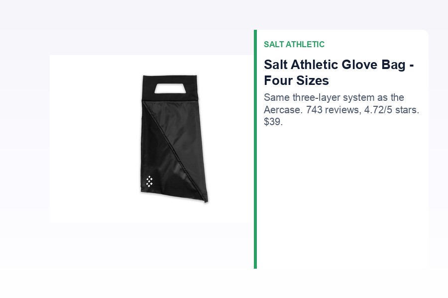 Salt Athletic Glove Bag in four sizes - same three-layer odor system as the Aercase